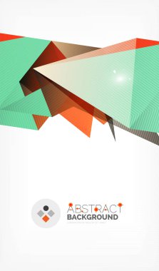 Işıkları ile üçgen tasarım iş şablonu