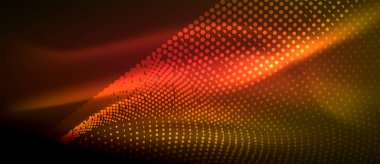 Soyut dalga koyu, parlak hareket üzerinde parlayan