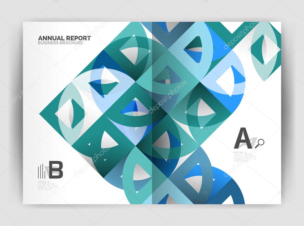 Circle vector abstract backgrounds, annual report business templates
