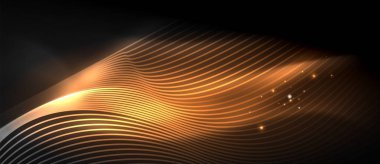 Soyut dalga koyu, parlak hareket üzerinde parlayan