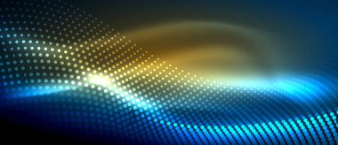 Soyut dalga koyu, parlak hareket üzerinde parlayan