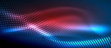 Soyut dalga koyu, parlak hareket üzerinde parlayan