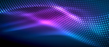 Soyut dalga koyu, parlak hareket üzerinde parlayan