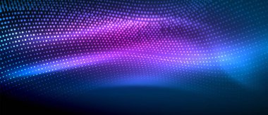 Soyut dalga koyu, parlak hareket üzerinde parlayan