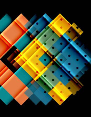 Siyah arka plan üzerinde renkli oklar