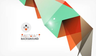 Işıkları ile üçgen tasarım iş şablonu