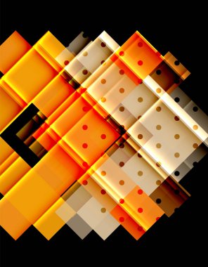 Renkli üçgenler ve oklar koyu arka plan üzerinde