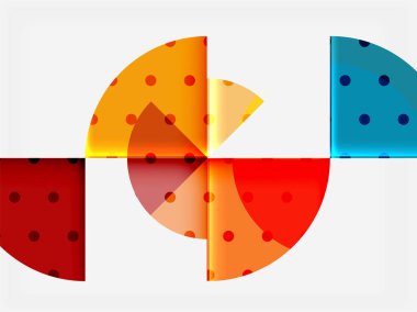 Siyah arka plan üzerine daire öğeleri