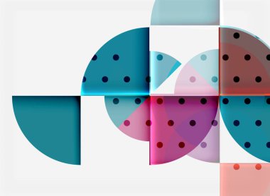 Siyah arka plan üzerine daire öğeleri