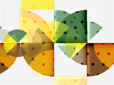 Siyah arka plan üzerine daire öğeleri