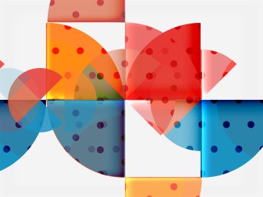 Siyah arka plan üzerine daire öğeleri