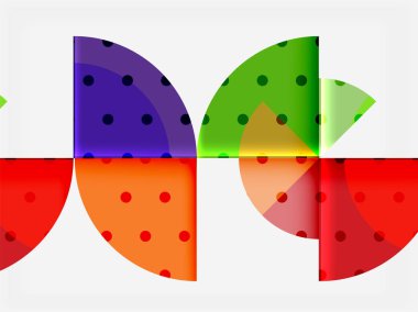 Siyah arka plan üzerine daire öğeleri