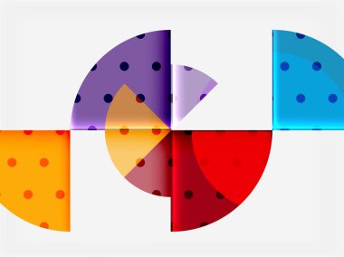 Siyah arka plan üzerine daire öğeleri