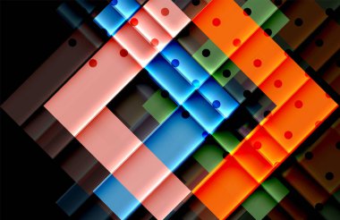 Siyah arka plan üzerinde renkli oklar