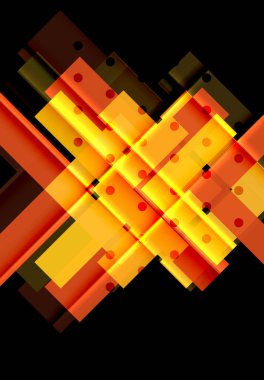 Siyah arka plan üzerinde renkli oklar