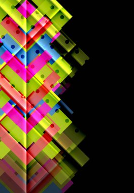 Siyah arka plan üzerinde renkli oklar