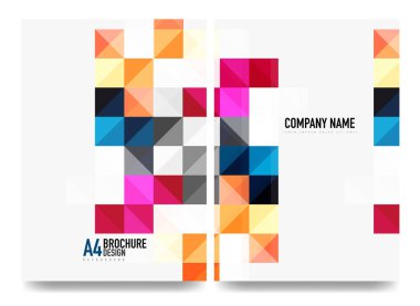 Kare iş a4 broşür kapak tasarımı, el ilanı, yıllık rapor