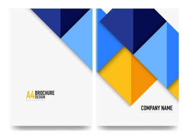 Kare iş a4 broşür kapak tasarımı, el ilanı, yıllık rapor