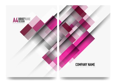 Kare iş a4 broşür kapak tasarımı, el ilanı, yıllık rapor