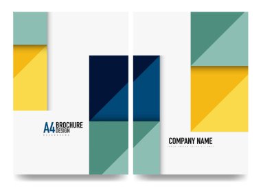 Kare iş a4 broşür kapak tasarımı, el ilanı, yıllık rapor