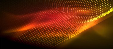 Soyut dalga koyu, parlak hareket üzerinde parlayan