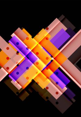 Siyah arka plan üzerinde renkli oklar