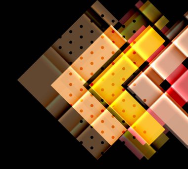 Siyah arka plan üzerinde renkli oklar