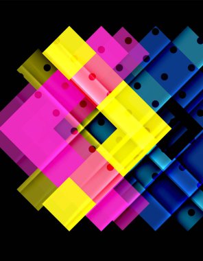 Siyah arka plan üzerinde renkli oklar