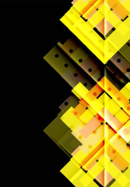 Siyah arka plan üzerinde renkli oklar