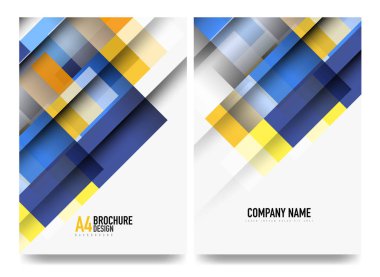 Kare iş a4 broşür kapak tasarımı, el ilanı, yıllık rapor