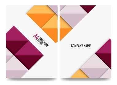 Kare iş a4 broşür kapak tasarımı, el ilanı, yıllık rapor