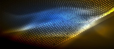 Soyut dalga koyu, parlak hareket üzerinde parlayan