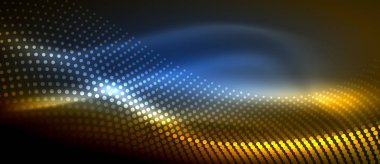 Soyut dalga koyu, parlak hareket üzerinde parlayan