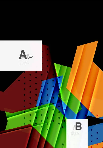 Colore triangoli sfondo design — Vettoriale Stock