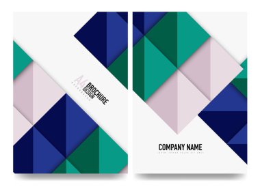 Kare iş a4 broşür kapak tasarımı, el ilanı, yıllık rapor