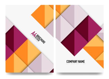 Kare iş a4 broşür kapak tasarımı, el ilanı, yıllık rapor