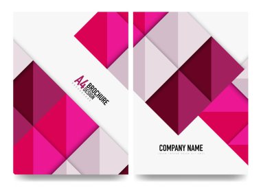 Kare iş a4 broşür kapak tasarımı, el ilanı, yıllık rapor