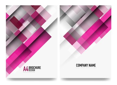 Kare iş a4 broşür kapak tasarımı, el ilanı, yıllık rapor