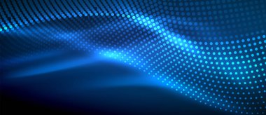 Soyut dalga koyu, parlak hareket üzerinde parlayan