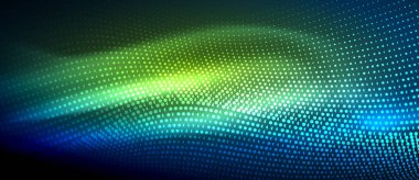 Soyut dalga koyu, parlak hareket üzerinde parlayan