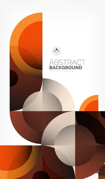Color círculo fondo geométrico abstracto, formas modernas con mensaje — Vector de stock