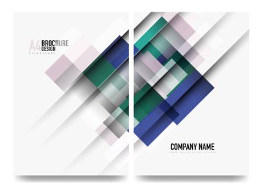 Kare iş a4 broşür kapak tasarımı, el ilanı, yıllık rapor