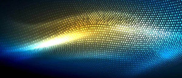 Soyut dalga koyu, parlak hareket üzerinde parlayan