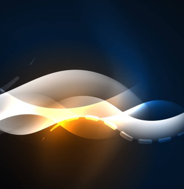 Parlayan dalga, duman tasarım dalgalı çizgiler vektör