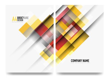 Kare iş a4 broşür kapak tasarımı, el ilanı, yıllık rapor