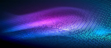 Soyut dalga koyu, parlak hareket üzerinde parlayan