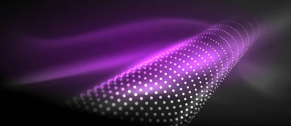 ネオンの光効果、粒子 — ストックベクタ