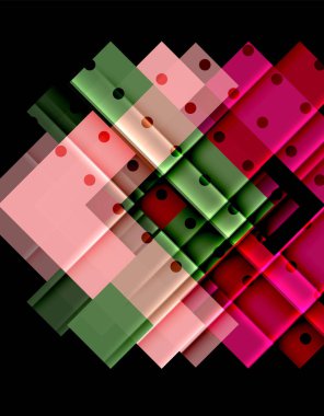 Siyah arka plan üzerinde renkli oklar