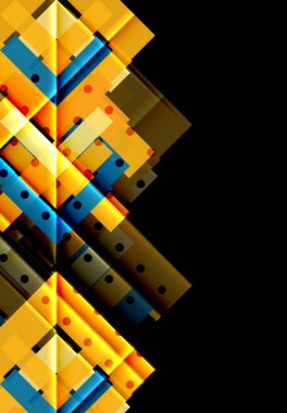 Siyah arka plan üzerinde renkli oklar