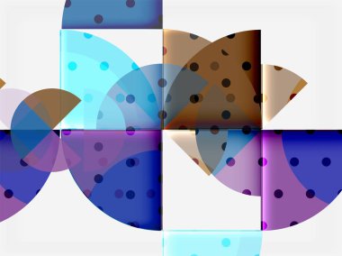 Siyah arka plan üzerine daire öğeleri